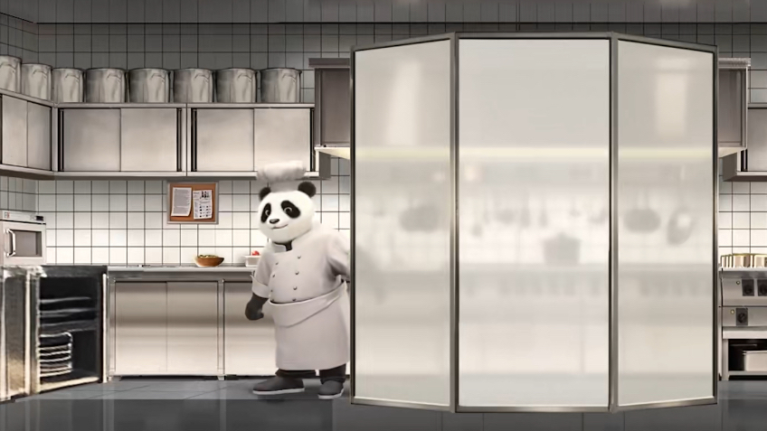 A panda chef in a kitchenAI-generated content may be incorrect.